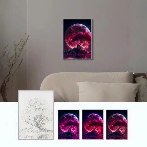 Tableau Lumineux LED Arbre Céleste
