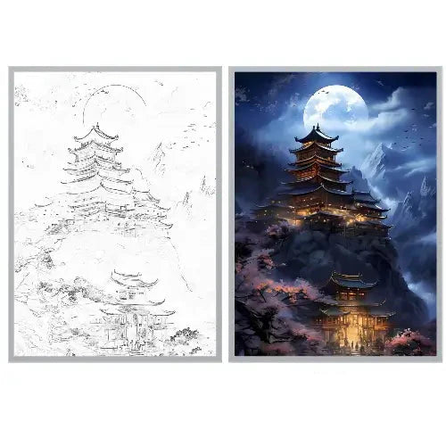 Tableau Lumineux LED Château d'Edo